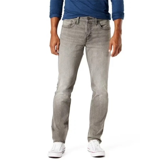 Levi Strauss Signature Men's and Big and Tall Slim Fit Jeans, Size 32x32, Gray - Picture 1 of 3